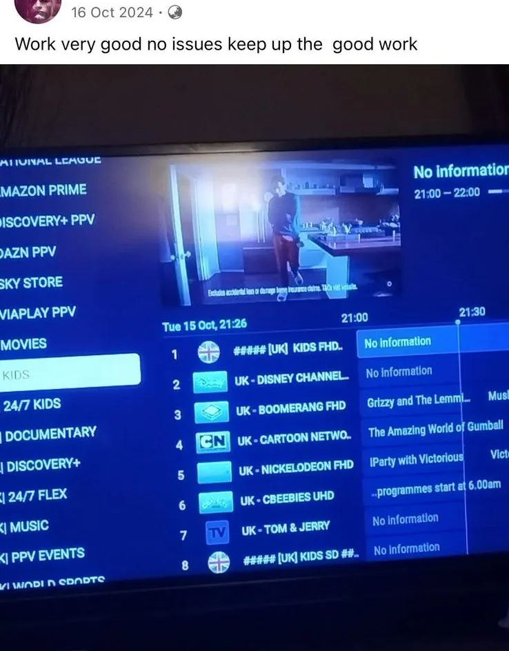 Kundenbewertung 2 - GRMNIPTV Kundenbewertung 2 für GRMNIPTV - Großartige Bildqualität